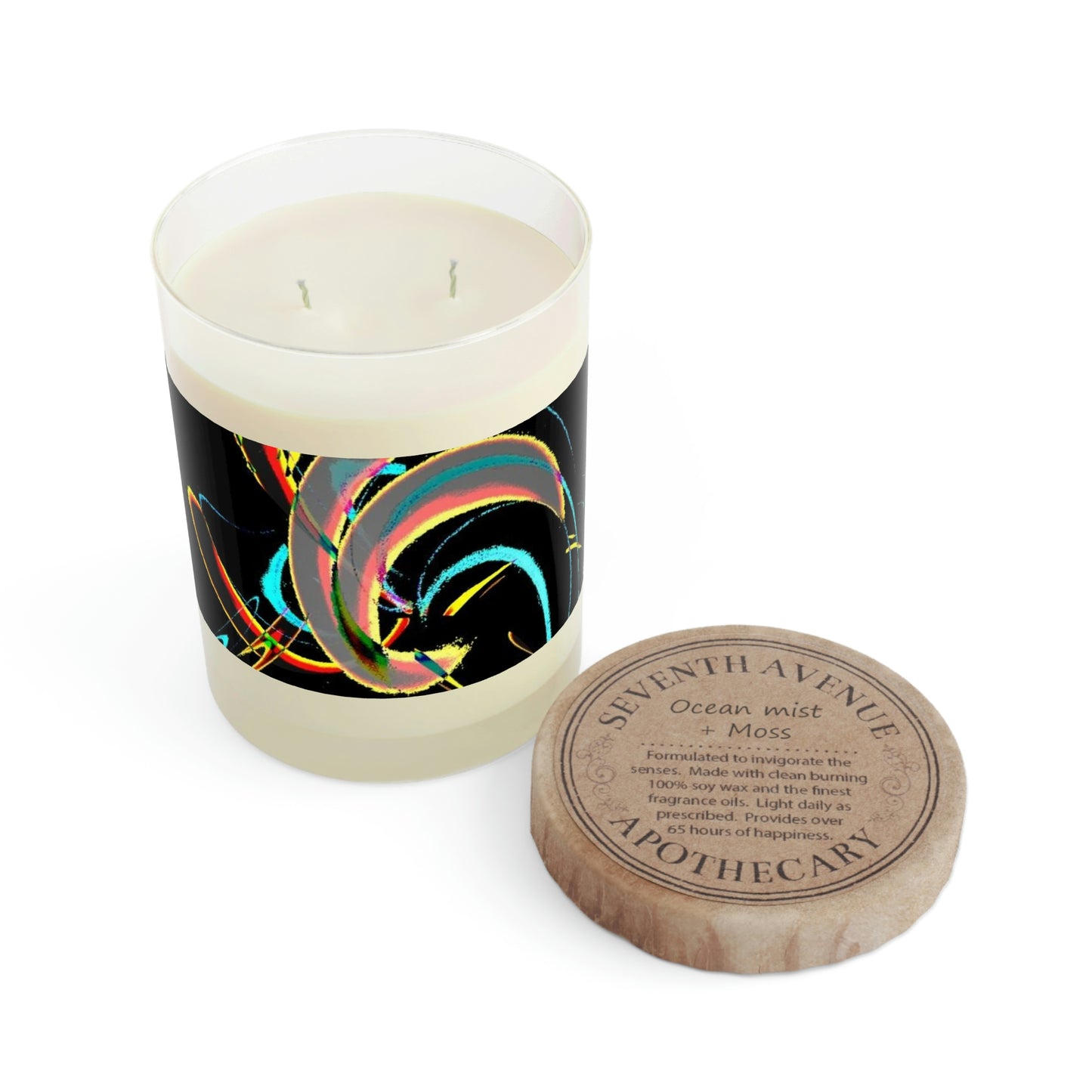 Scented Candle - Full Glass, 11oz ... "Waning Moon" ... Central Idaho ... October 2022 ... Rendering Time: 22 Hours ... Original Works ...