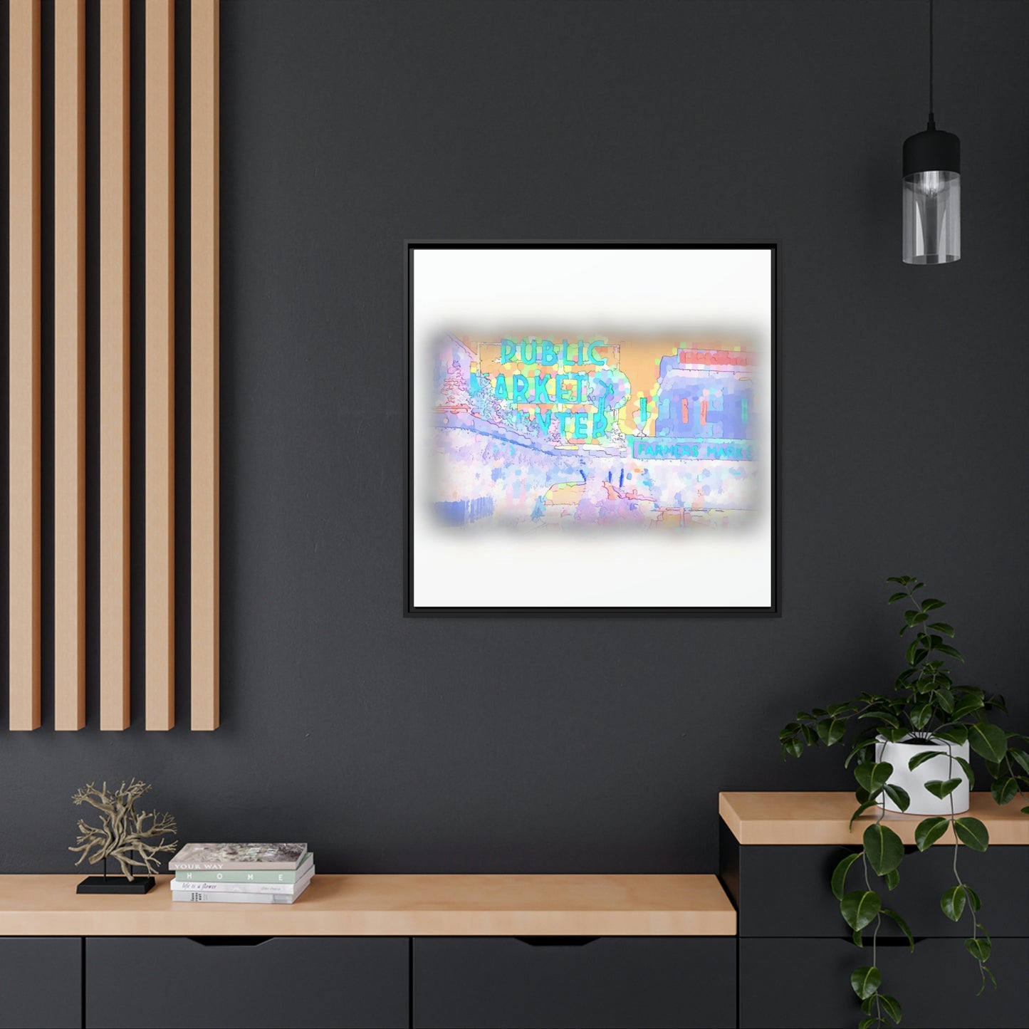 Matte Canvas, Black Frame ... PPM: Pike Place Market ... Original Work ... Winter 2022 ...