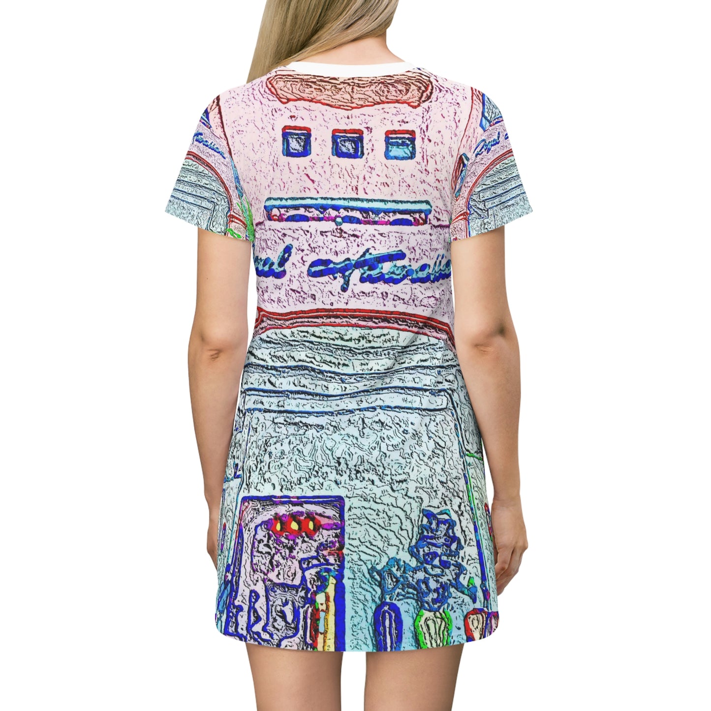 All Over Print T-Shirt Dress ... "La Grande Entree" At: 'The Pink Palace' ... The Royal Hawai'ian ... Honolulu, HI ... '27Oct2014' ... Original Works ...