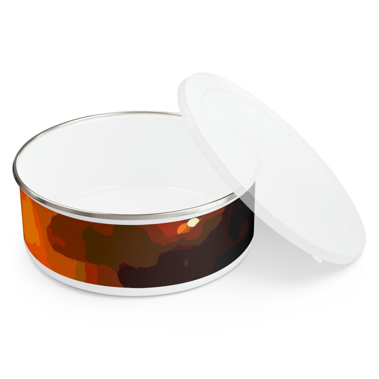 Enamel Bowl ... Ruger .357 Magnum Early-Morning-Target-Practice ... 'Circa April 2022' ... Original Works ...