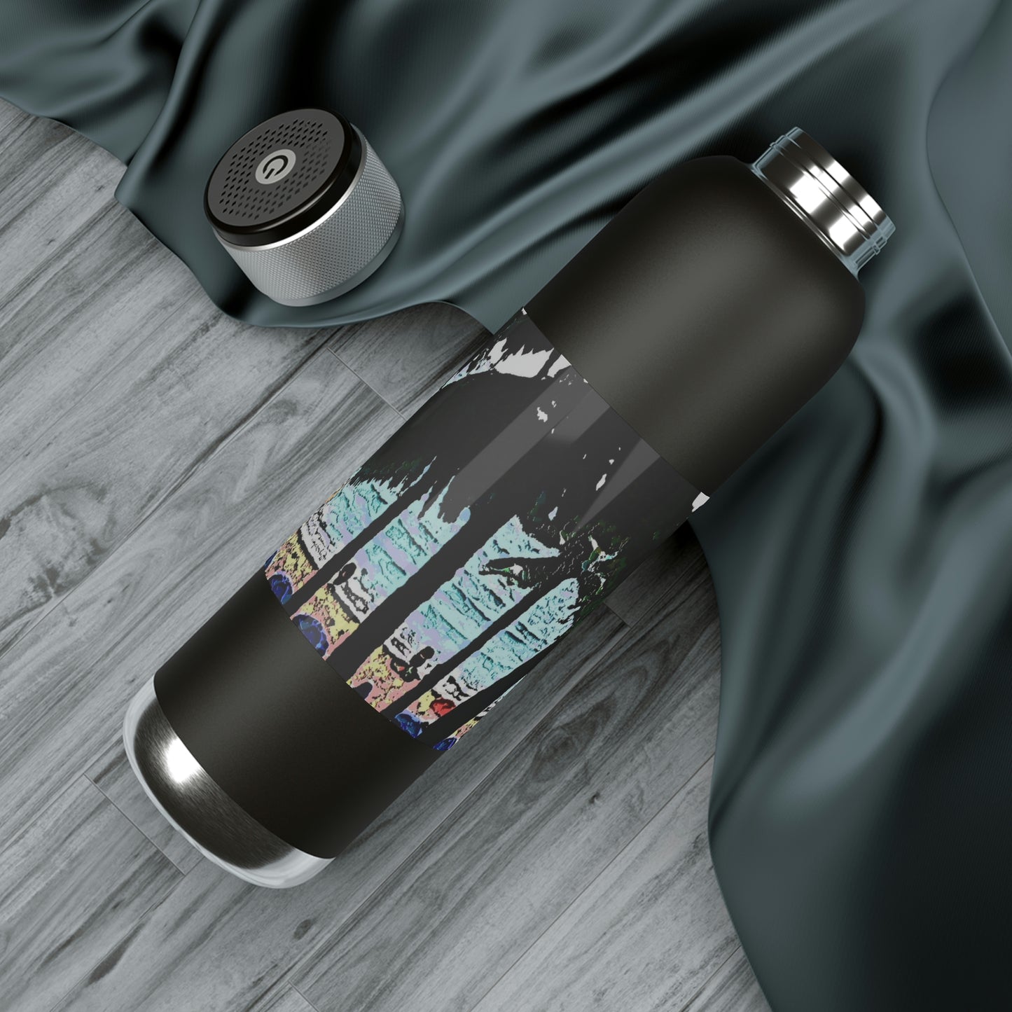 Soundwave Copper Vacuum Audio Bottle 22oz ... "A Beautiful Beach Amongst The Palms" ... The Outrigger Waikiki, Honolulu, Oahu ... Original Works ...