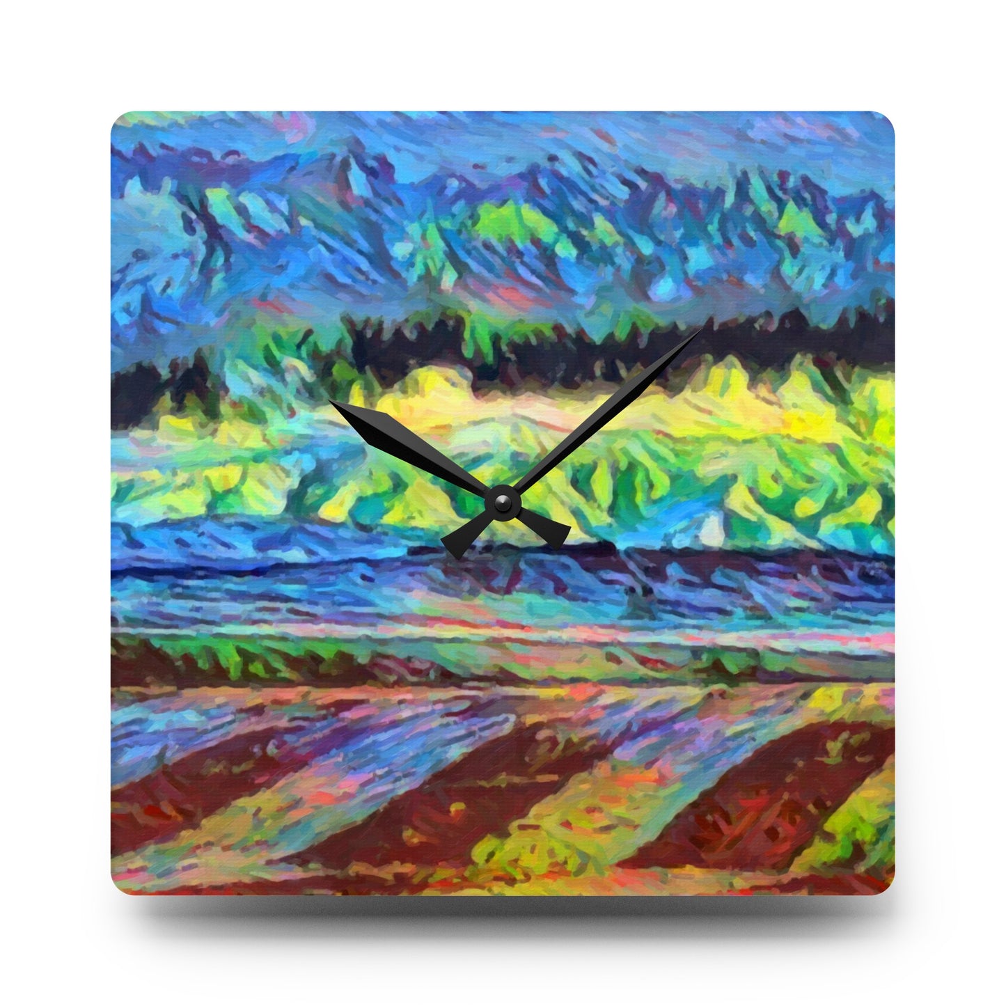 Acrylic Wall Clock ... On-The-Prairie .. "The Storm Is Brewing" ... Central Idaho: November 2023 ... Original Works ...