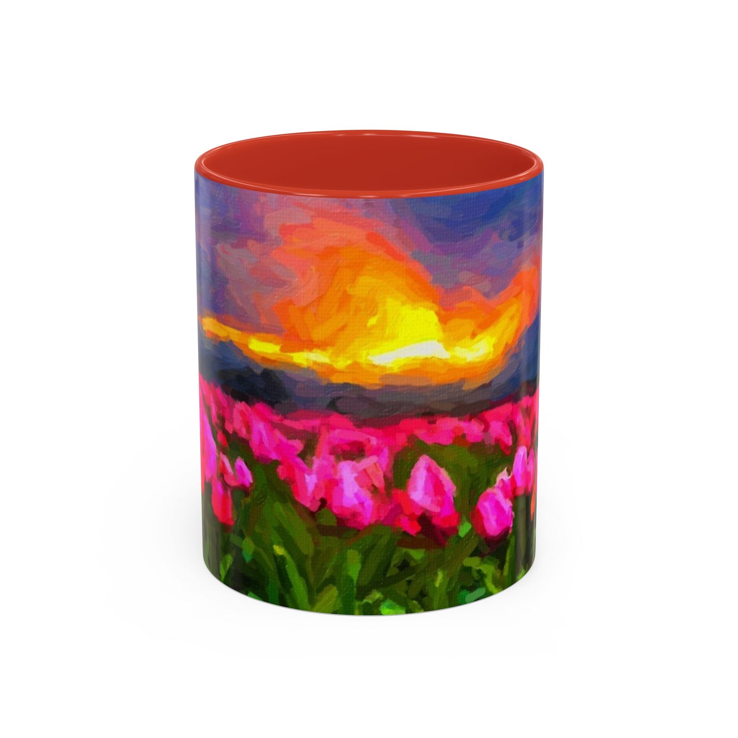 Accent Coffee Mug (11, 15oz) ... Skagit Valley Tulips ... Skagit Valley, Washington ... Family Archives ... Original Works ... Circa 1980's ...