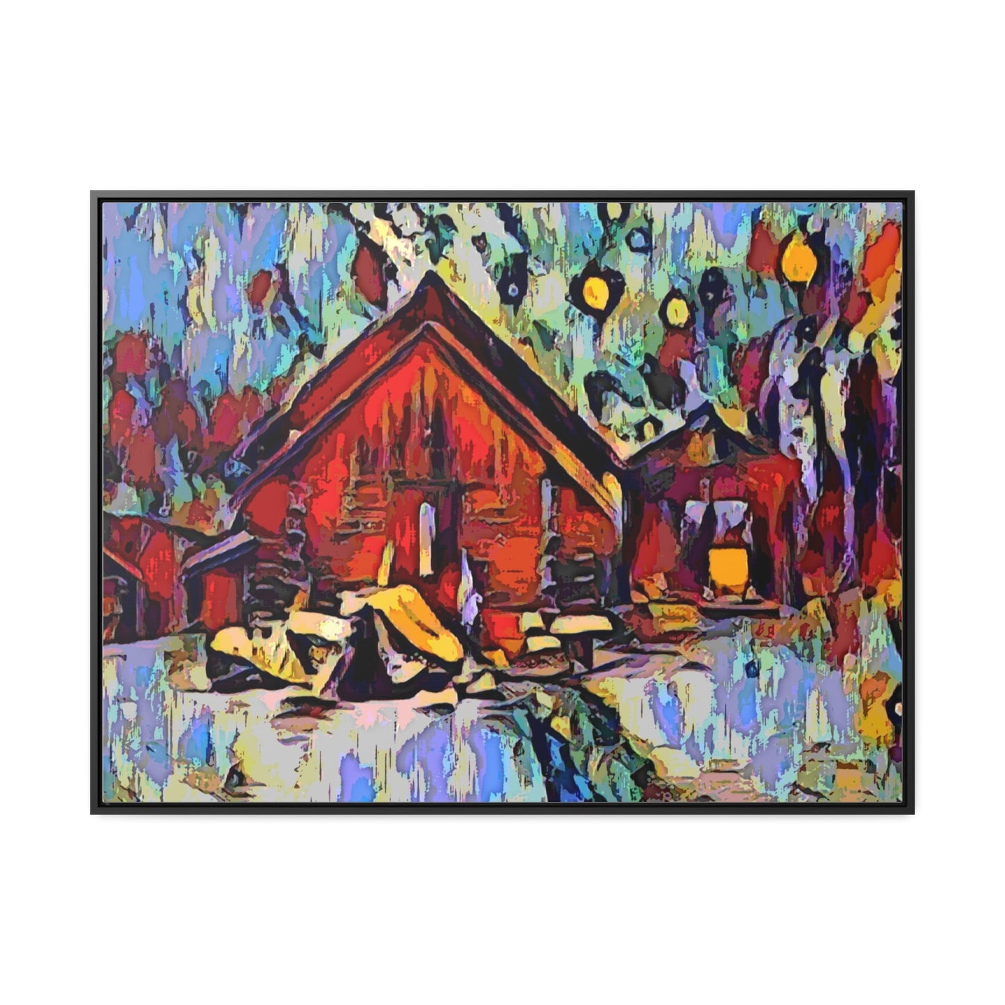 Gallery Canvas Wraps, Horizontal Frame ... A Very Abstract "Mountain Winter Scene" ... Original Works. Copyright Phot's Photo_LODA: Les Objets D'Art. December 2023 ...