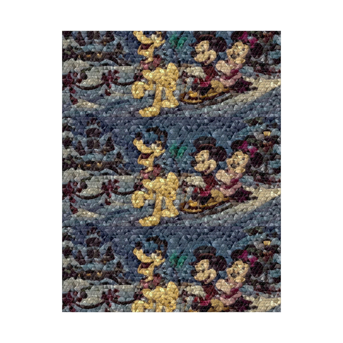 Matte Vertical Posters ... Mickey_N_Minnie Mouse & Pluto ... "A Winter Sleigh Ride" ... Original Works. Winter 2023 ...