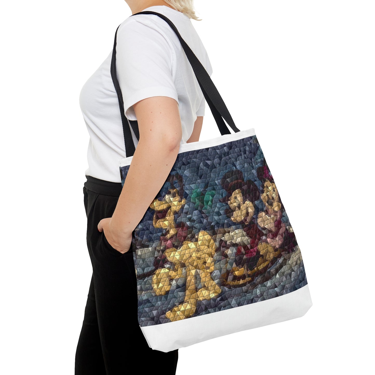 Tote Bag (AOP) ... Mickey_N_Minnie Mouse & Pluto ... "A Winter Sleigh Ride" ... Original Works. Winter 2023 ...