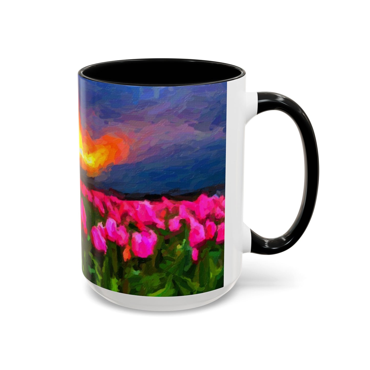 Accent Coffee Mug (11, 15oz) ... Skagit Valley Tulips ... Skagit Valley, Washington ... Family Archives ... Original Works ... Circa 1980's ...