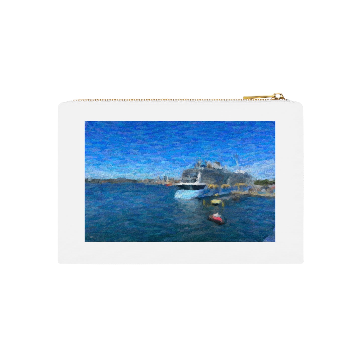 Cosmetic Bag ... Into Vancouver Harbor We Arrive: Celebrity Edge-Cruise ... Vancouver, British Columbia ... June 2024 ... Original Works