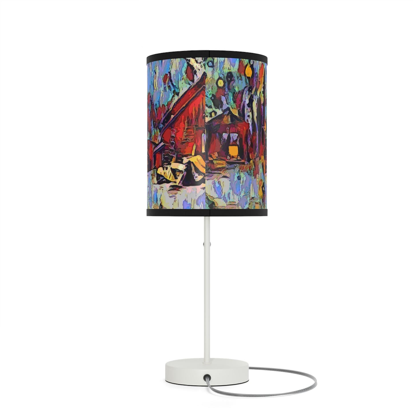 Lamp on a Stand, US|CA plug ... A Very Abstract "Mountain Winter Scene" ... Original Works. Copyright Phot's Photo_LODA: Les Objets D'Art. December 2023 ...