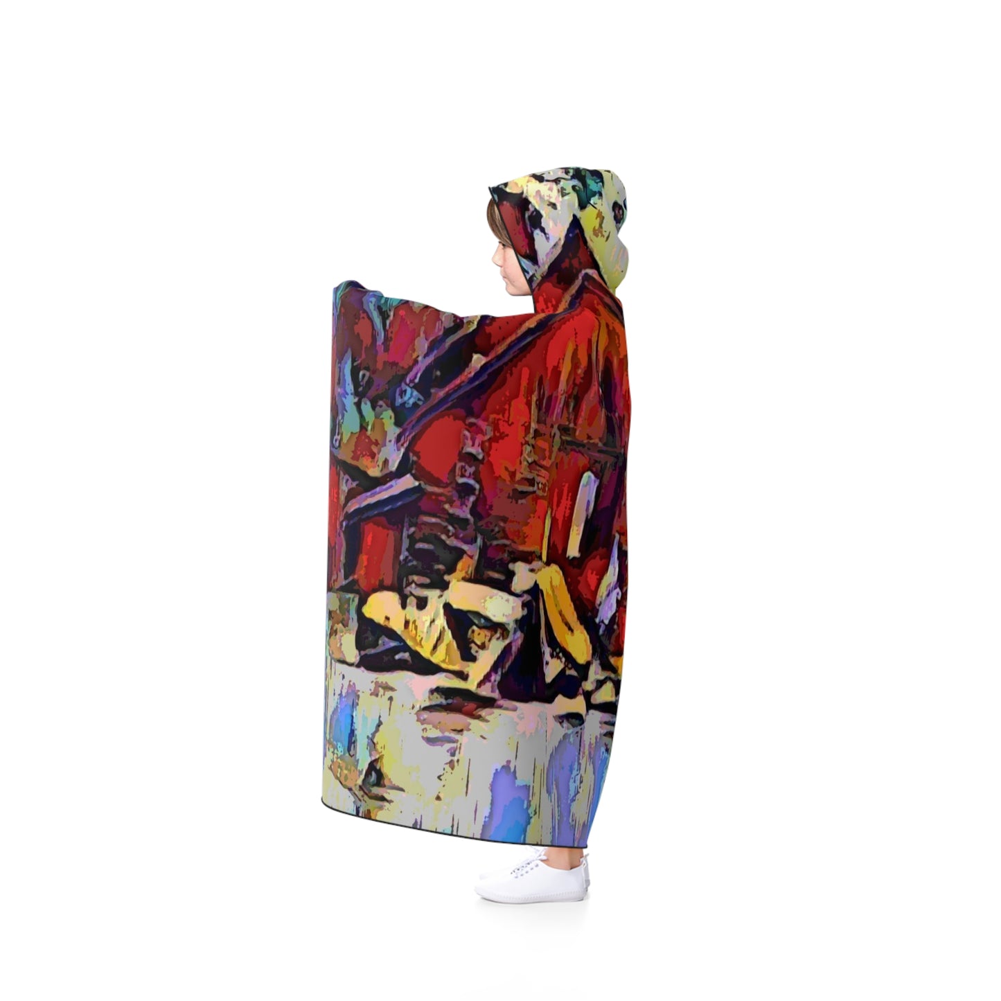 Hooded Blanket ... A Very Abstract "Mountain Winter Scene" ... Original Works. Copyright Phot's Photo_LODA: Les Objets D'Art. December 2023 ...