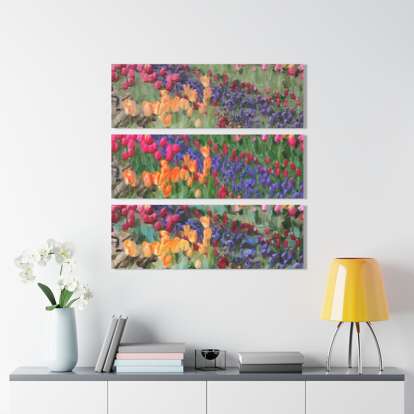 Acrylic Prints (Triptych) ... Skagit Valley Tulips ... Skagit Valley, Washington ... Family Archives ... Original Works ... Circa 1980's ...