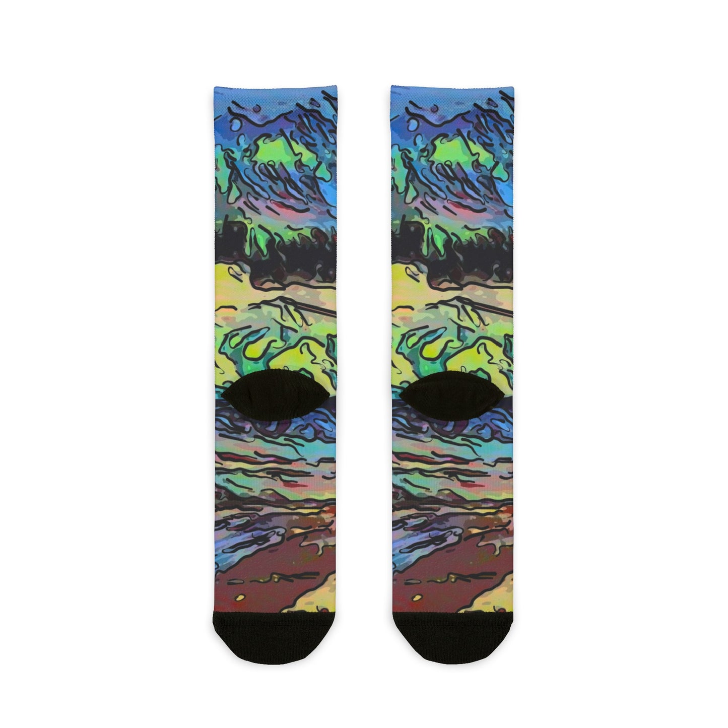 Sublimation Crew Socks ... On-The-Prairie .. "The Storm Is Brewing" ... Central Idaho: November 2023 ... Original Works  ...