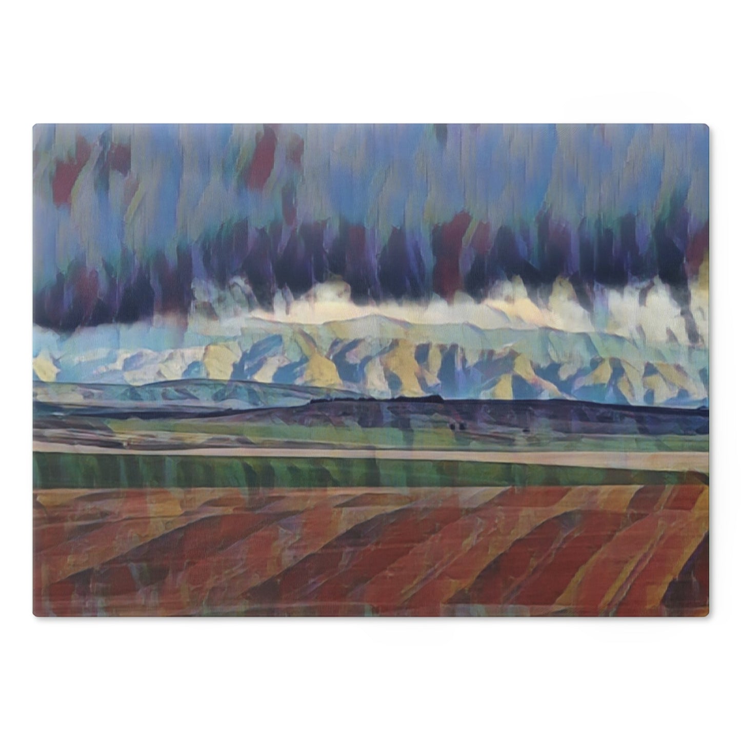 Cutting Board ... On-The-Prairie .. "The Storm Is Brewing" ... Central Idaho: November 2023 ... Original Works ...