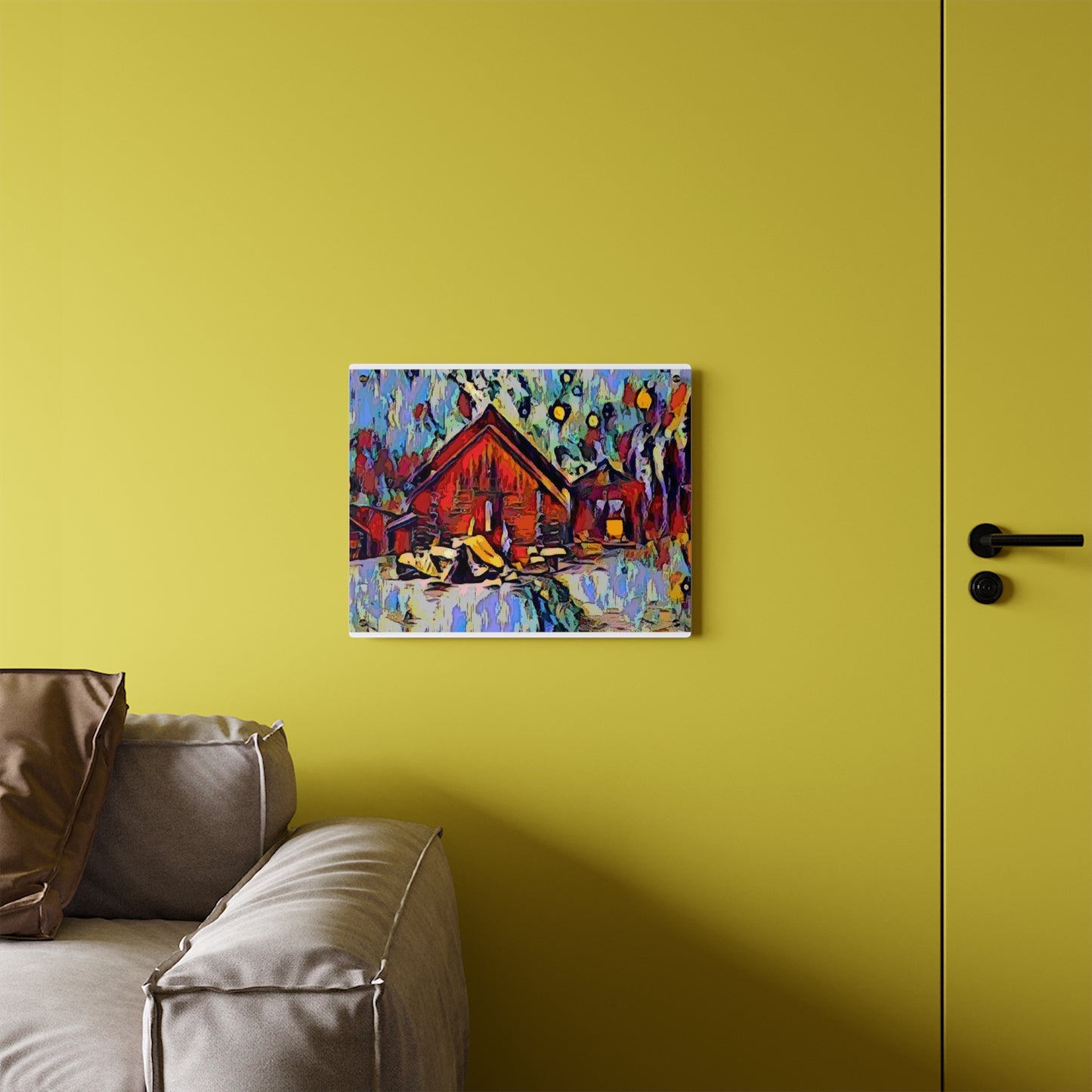 Acrylic Wall Art Panels ... A Very Abstract "Mountain Winter Scene" ... Original Works. Copyright Phot's Photo_LODA: Les Objets D'Art. December 2023 ...