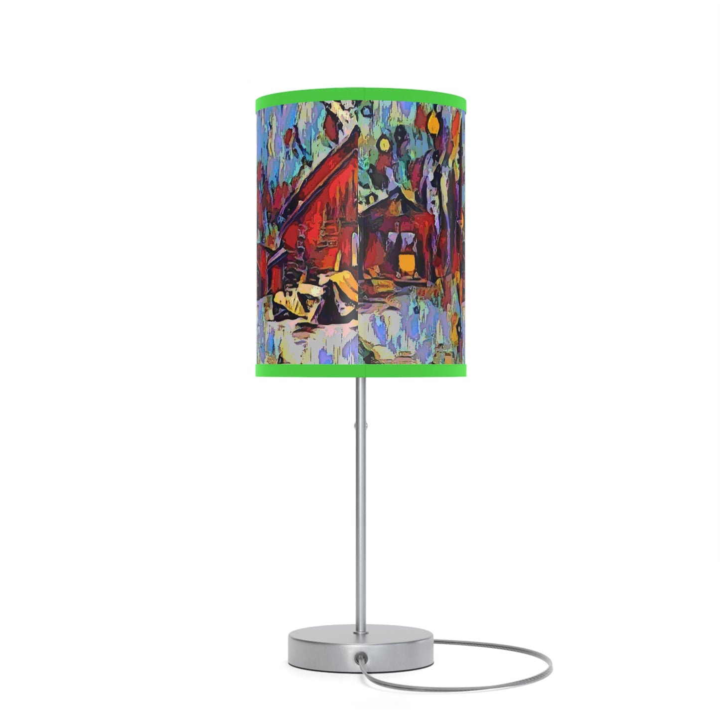Lamp on a Stand, US|CA plug ... A Very Abstract "Mountain Winter Scene" ... Original Works. Copyright Phot's Photo_LODA: Les Objets D'Art. December 2023 ...