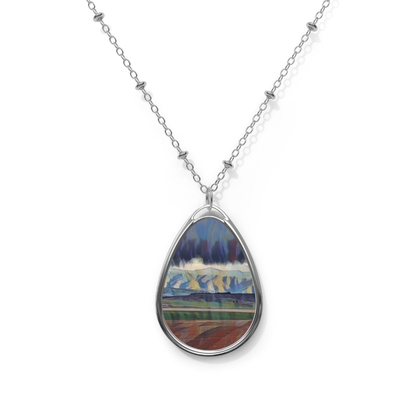 Oval Necklace ... On-The-Prairie .. "The Storm Is Brewing" ... Central Idaho: November 2023 ... Original Works  ...
