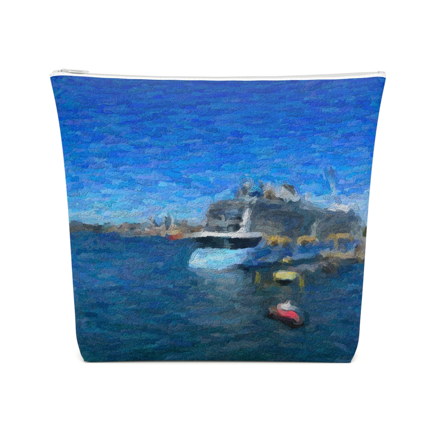Cotton Cosmetic Bag ... Into Vancouver Harbor We Arrive: Celebrity Edge-Cruise ... Vancouver, British Columbia ... June 2024 ... Original Works