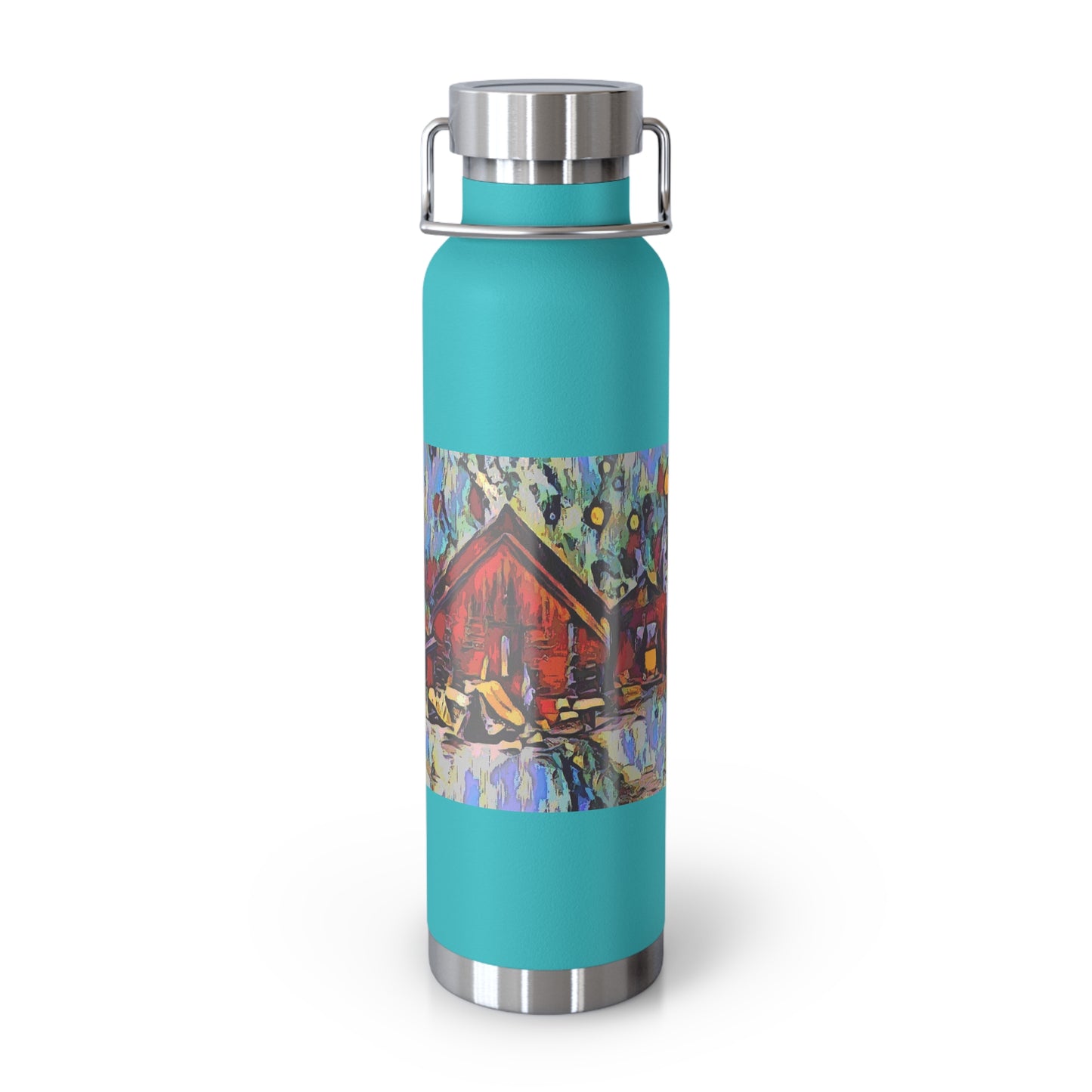 Copper Vacuum Insulated Bottle, 22oz ... A Very Abstract "Mountain Winter Scene" ... Original Works. Copyright Phot's Photo_LODA: Les Objets D'Art. December 2023 ...