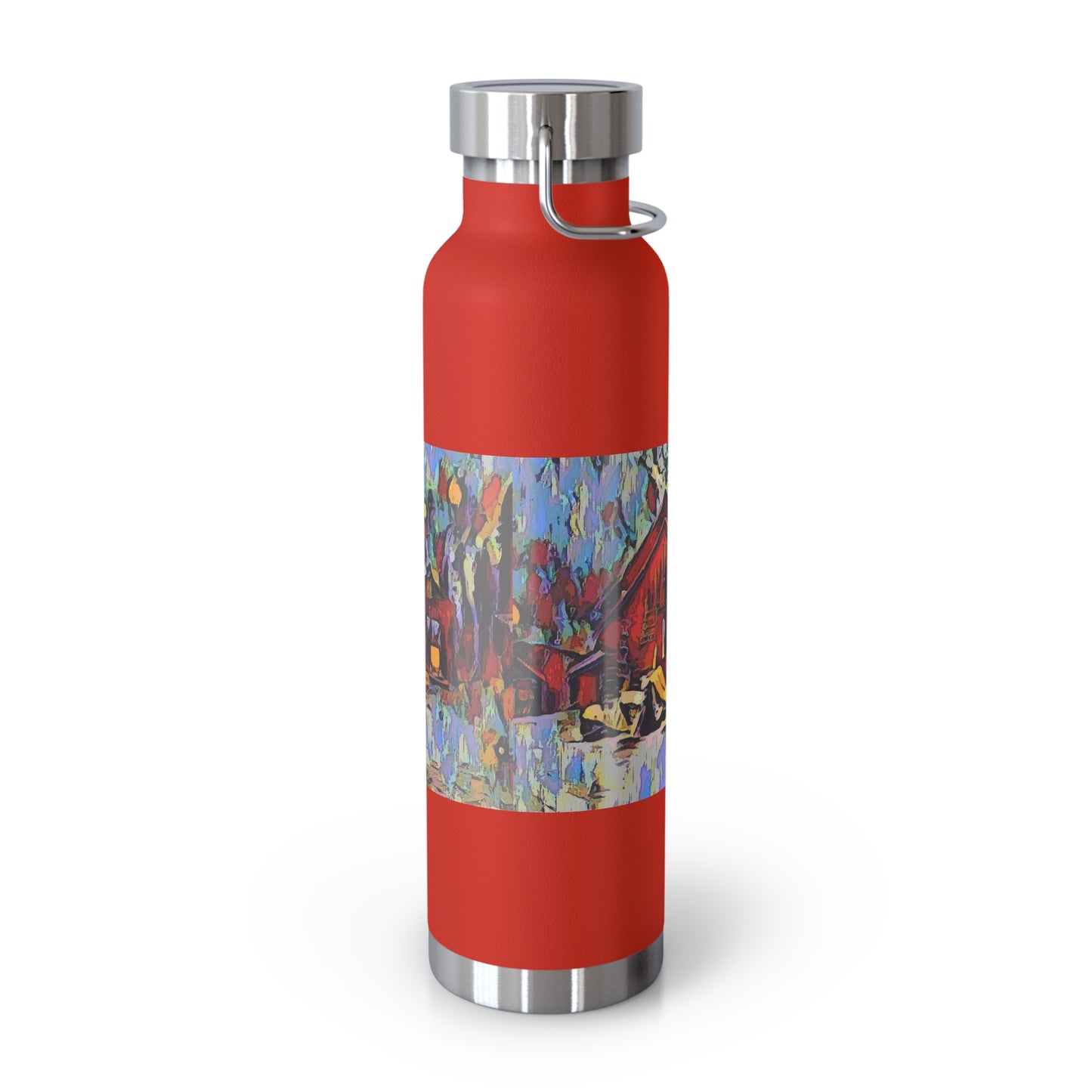 Copper Vacuum Insulated Bottle, 22oz ... A Very Abstract "Mountain Winter Scene" ... Original Works. Copyright Phot's Photo_LODA: Les Objets D'Art. December 2023 ...