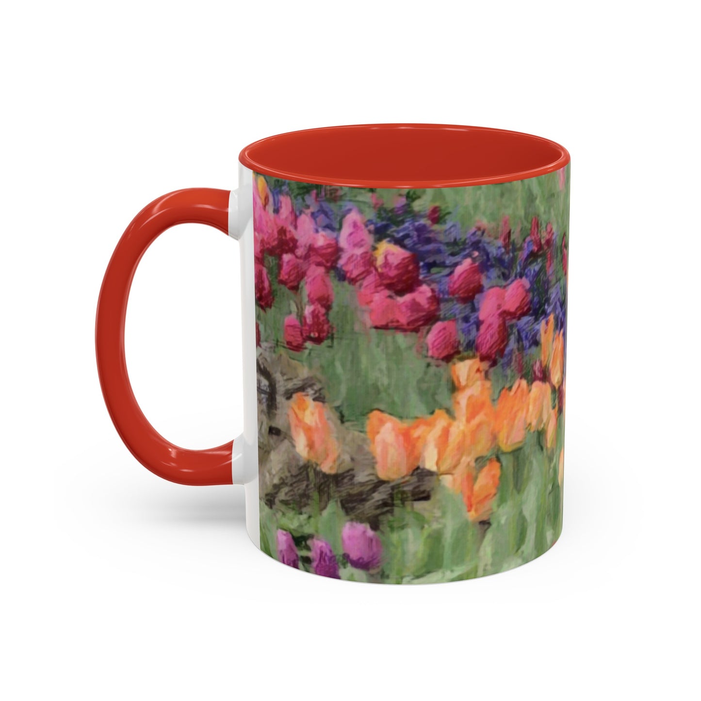 Accent Coffee Mug (11, 15oz) ... Skagit Valley Tulips ... Skagit Valley, Washington ... Family Archives ... Original Works ... Circa 1980's ...