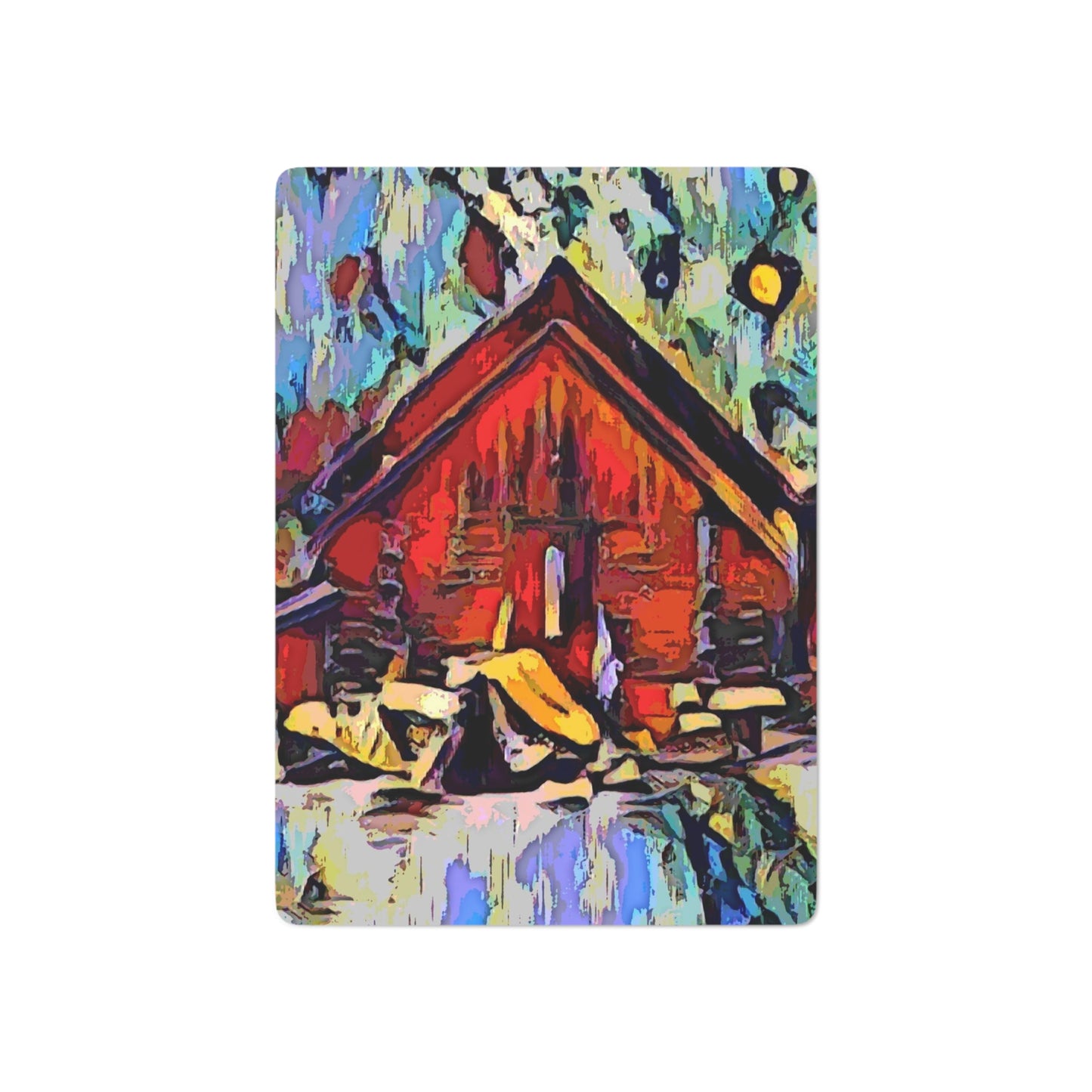 Custom Poker Cards ... A Very Abstract "Mountain Winter Scene" ... Original Works. Copyright Phot's Photo_LODA: Les Objets D'Art. December 2023 ...