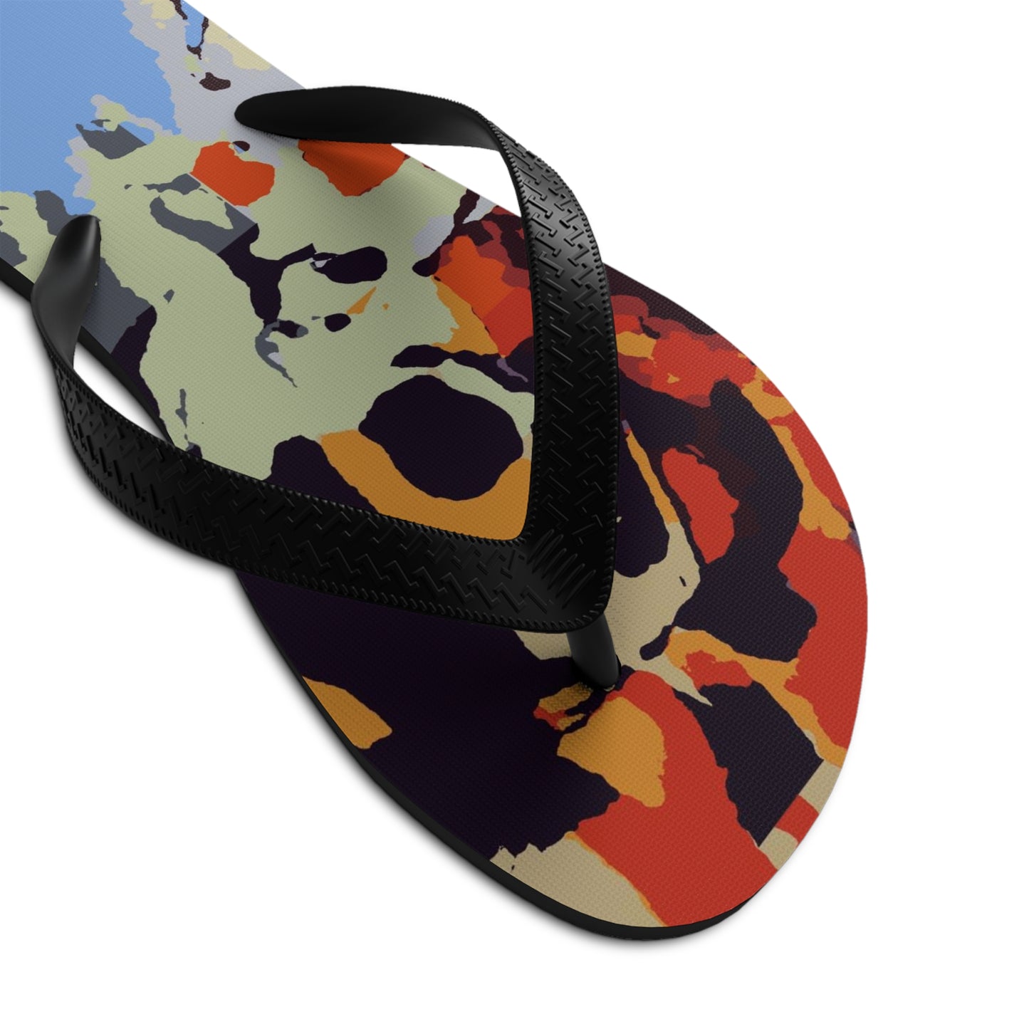 Unisex Flip-Flops ... Ozzie-Hippensteel ... "Don't Cry Now ... Dry-Your_Eyes ... On The Wind". Oriignal Works. May 2023.