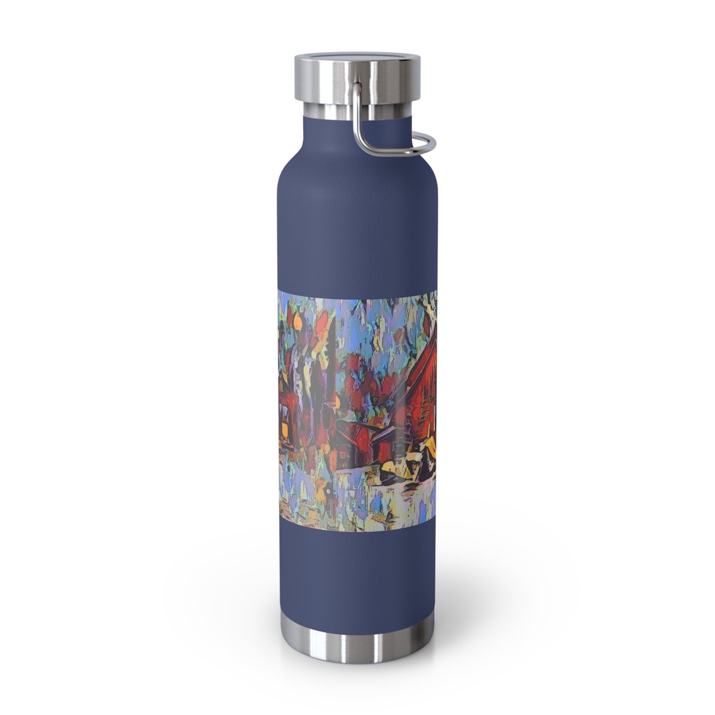 Copper Vacuum Insulated Bottle, 22oz ... A Very Abstract "Mountain Winter Scene" ... Original Works. Copyright Phot's Photo_LODA: Les Objets D'Art. December 2023 ...