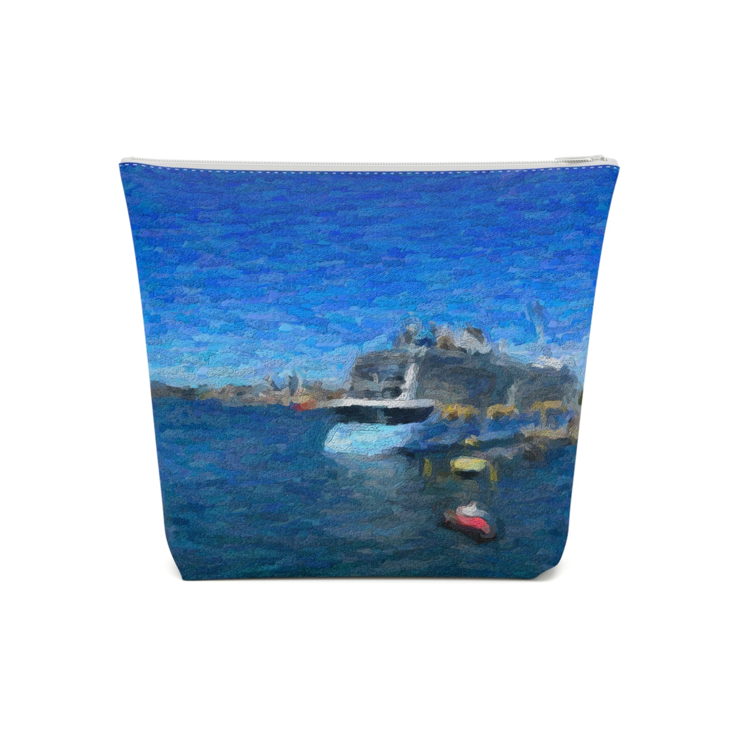 Cotton Cosmetic Bag ... Into Vancouver Harbor We Arrive: Celebrity Edge-Cruise ... Vancouver, British Columbia ... June 2024 ... Original Works