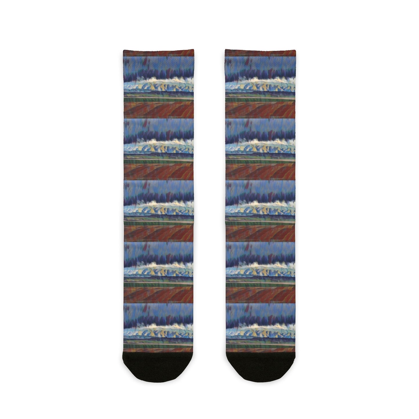 Sublimation Crew Socks ... On-The-Prairie .. "The Storm Is Brewing" ... Central Idaho: November 2023 ... Original Works  ...