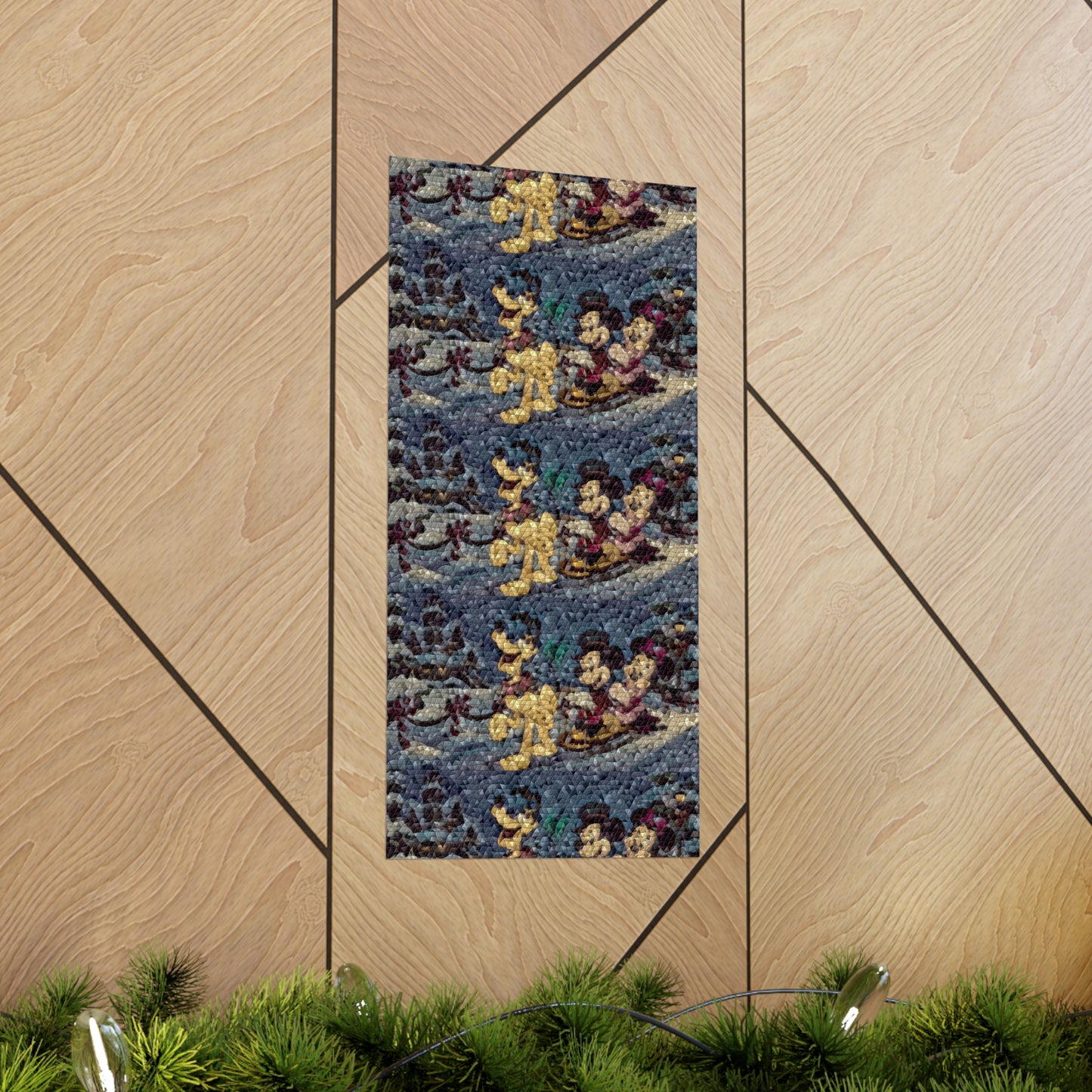 Matte Vertical Posters ... Mickey_N_Minnie Mouse & Pluto ... "A Winter Sleigh Ride" ... Original Works. Winter 2023 ...