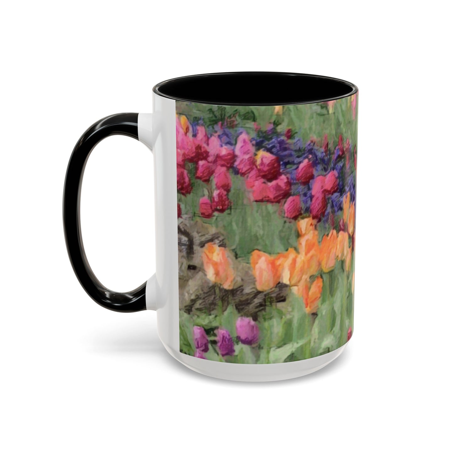 Accent Coffee Mug (11, 15oz) ... Skagit Valley Tulips ... Skagit Valley, Washington ... Family Archives ... Original Works ... Circa 1980's ...