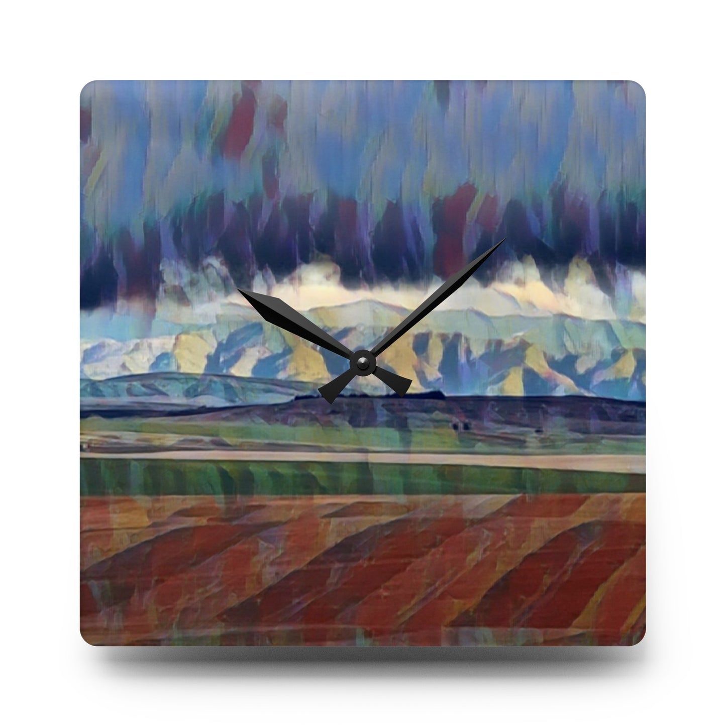 Acrylic Wall Clock ... On-The-Prairie .. "The Storm Is Brewing" ... Central Idaho: November 2023 ... Original Works  ...