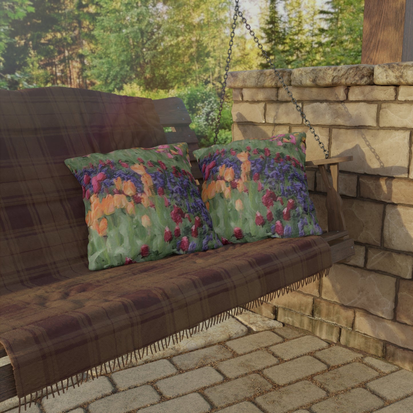 Outdoor Pillows ... Skagit Valley Tulips ... Skagit Valley, Washington ... Family Archives ... Original Works ... Circa 1980's ...