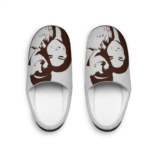 Men's Indoor Slippers ... "The Best Of Friends" ... Original Works ... December 2023 ... Central Idaho, USA.