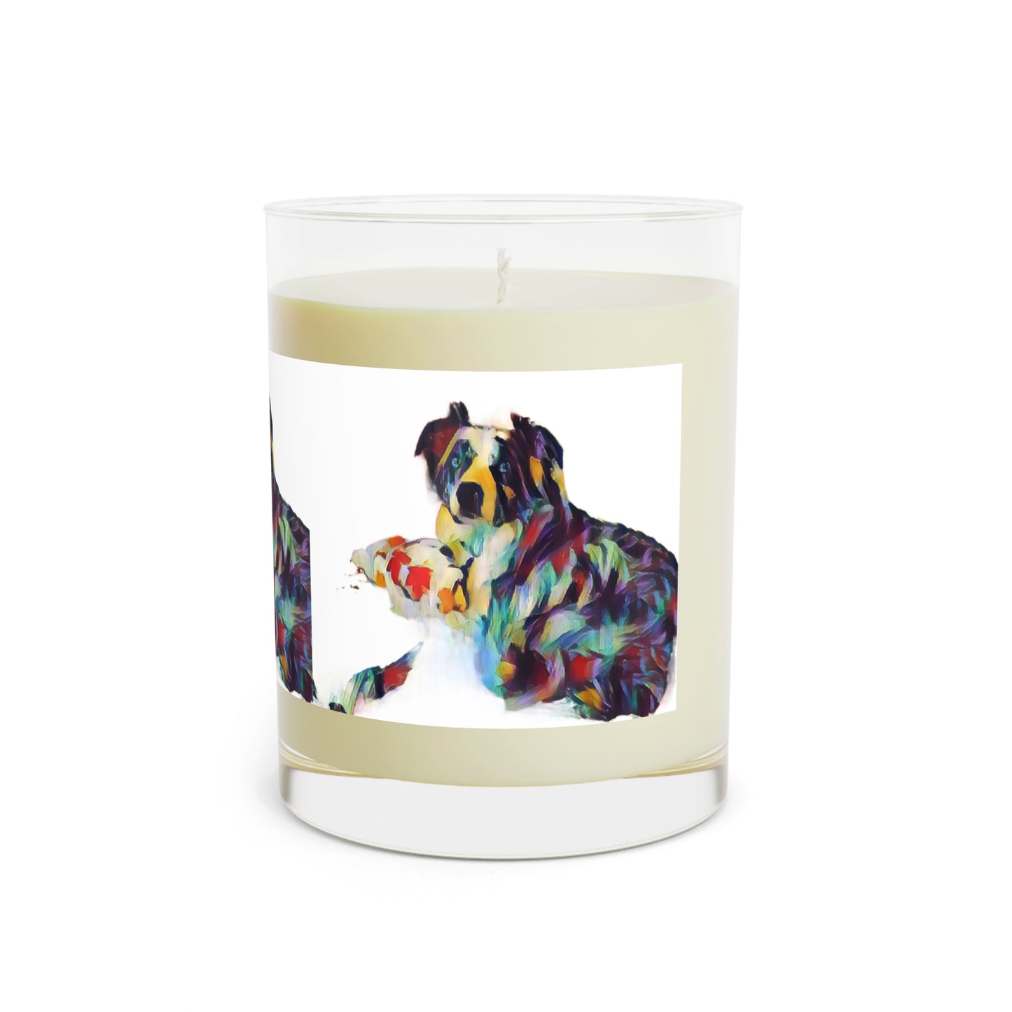 Scented Candle - Full Glass, 11oz ... Ozzy-Hippensteel ... "Don't Cry Now ... Dry-Your-Eyes ... On-The-Wind". Original Works. May 2023.
