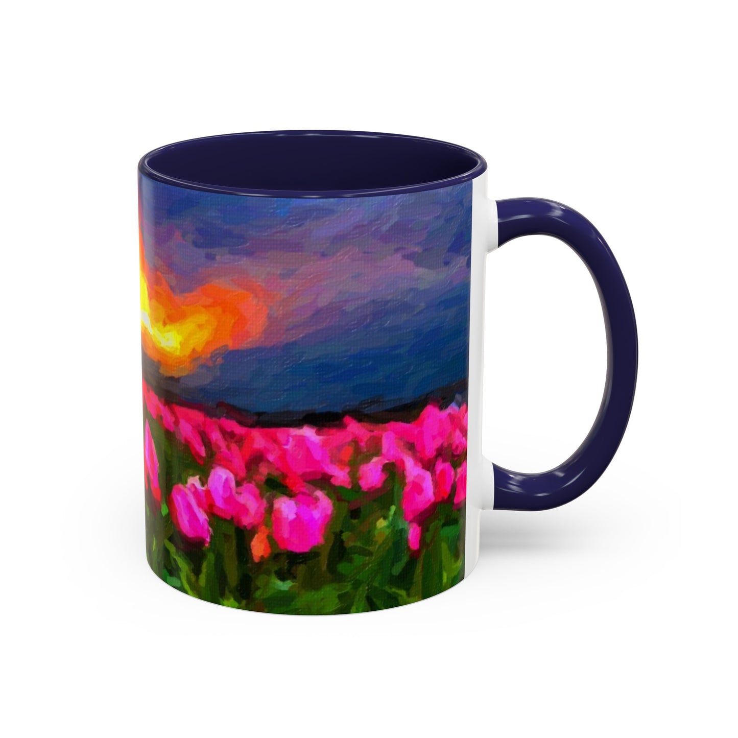 Accent Coffee Mug (11, 15oz) ... Skagit Valley Tulips ... Skagit Valley, Washington ... Family Archives ... Original Works ... Circa 1980's ...
