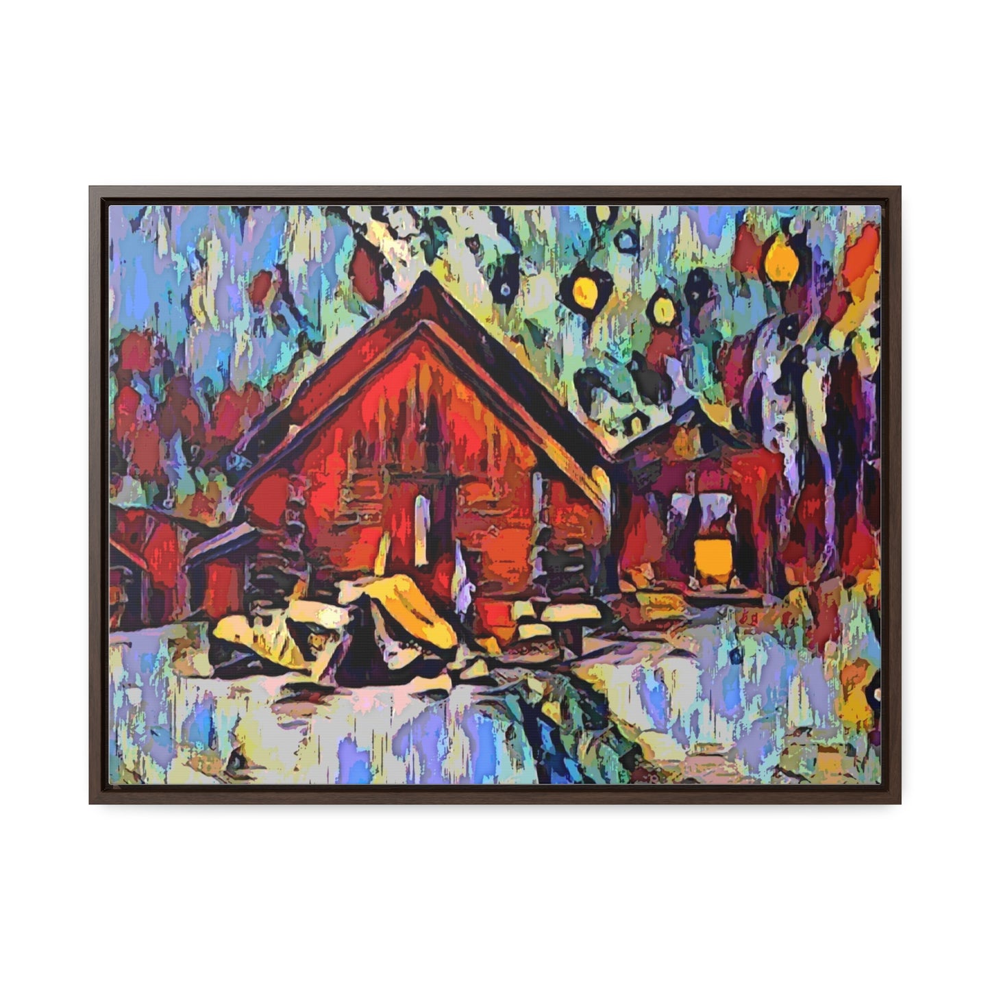 Gallery Canvas Wraps, Horizontal Frame ... A Very Abstract "Mountain Winter Scene" ... Original Works. Copyright Phot's Photo_LODA: Les Objets D'Art. December 2023 ...