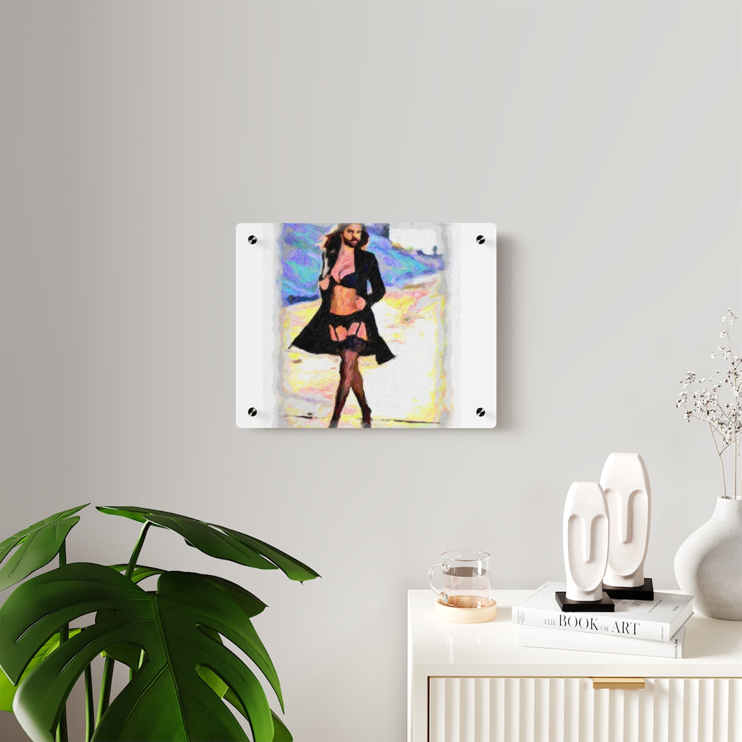 Acrylic Wall Art Panels ... The Low Spark of High_HEELED_Boys ... 'Garterbelt & Bra Inclusive!' ... Original Works ...