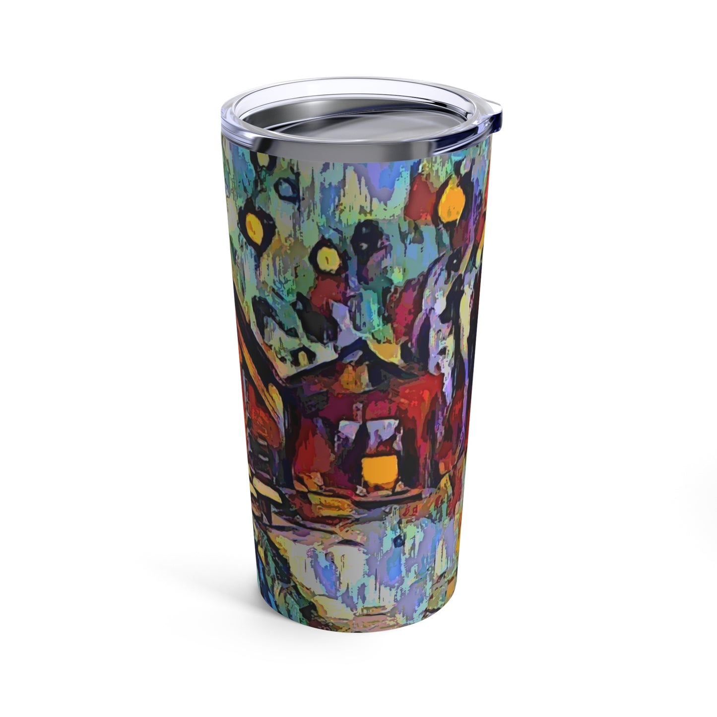 Tumbler 20oz ... A Very Abstract "Mountain Winter Scene" ... Original Works. Copyright Phot's Photo_LODA: Les Objets D'Art. December 2023 ...