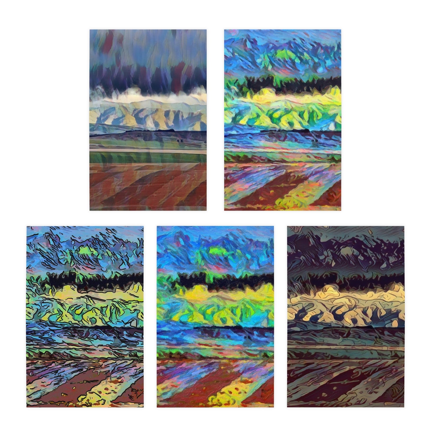 Multi-Design Greeting Cards (5-Pack) ... On-The-Prairie .. "The Storm Is Brewing" ... Central Idaho: November 2023 ... Original Works  ...