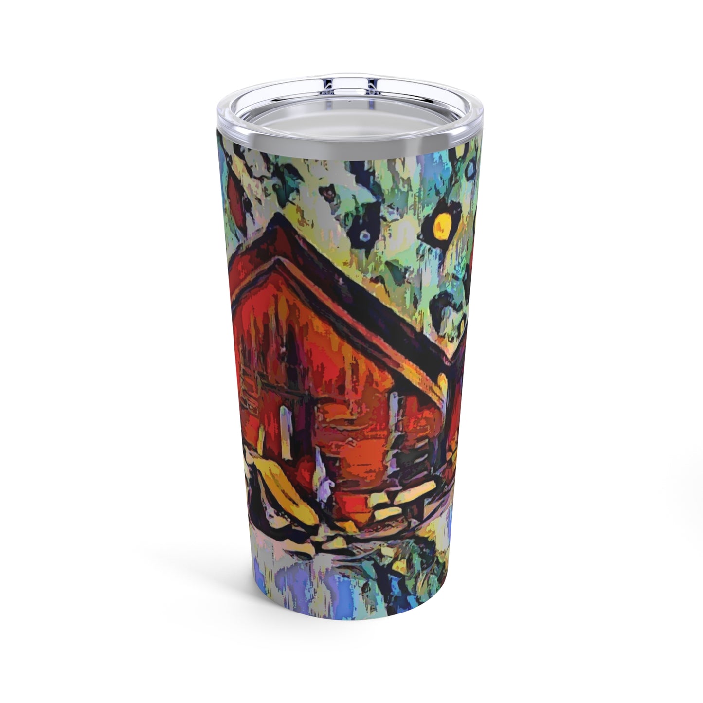 Tumbler 20oz ... A Very Abstract "Mountain Winter Scene" ... Original Works. Copyright Phot's Photo_LODA: Les Objets D'Art. December 2023 ...