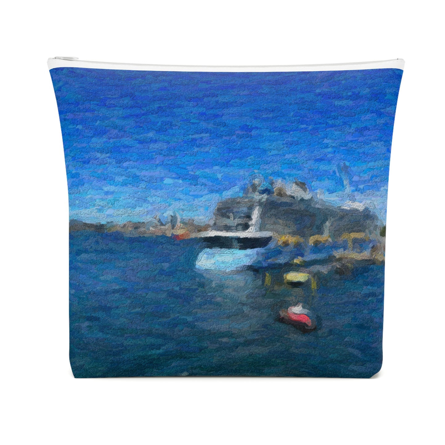 Cotton Cosmetic Bag ... Into Vancouver Harbor We Arrive: Celebrity Edge-Cruise ... Vancouver, British Columbia ... June 2024 ... Original Works