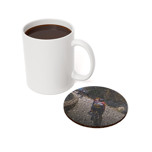 Cork Back Coaster ... TDF: Tour-de-France: Stage_2 ... En-Italia ... (Italian-Alps)... Col-de-Turini ... Original Works ... July 2024 ...