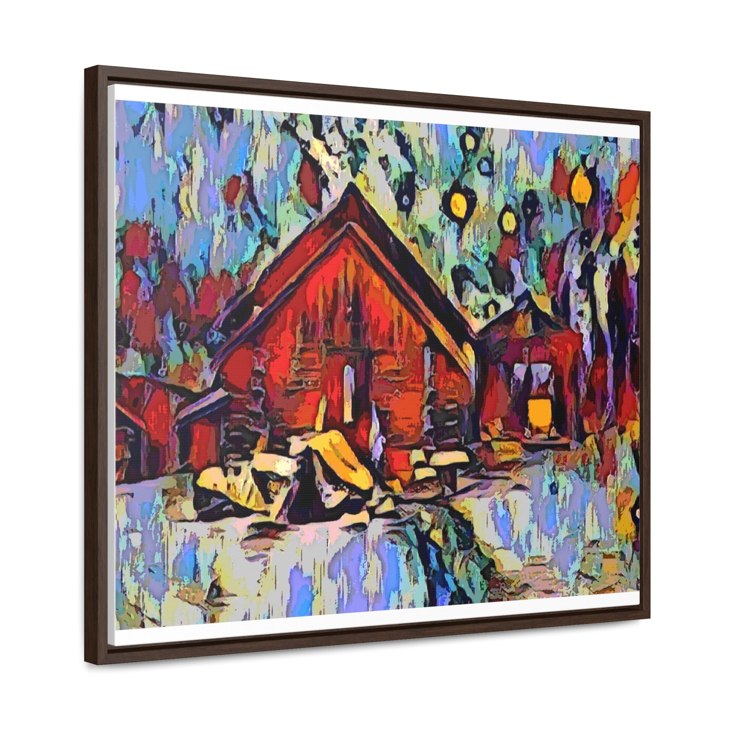 Gallery Canvas Wraps, Horizontal Frame ... A Very Abstract "Mountain Winter Scene" ... Original Works. Copyright Phot's Photo_LODA: Les Objets D'Art. December 2023 ...
