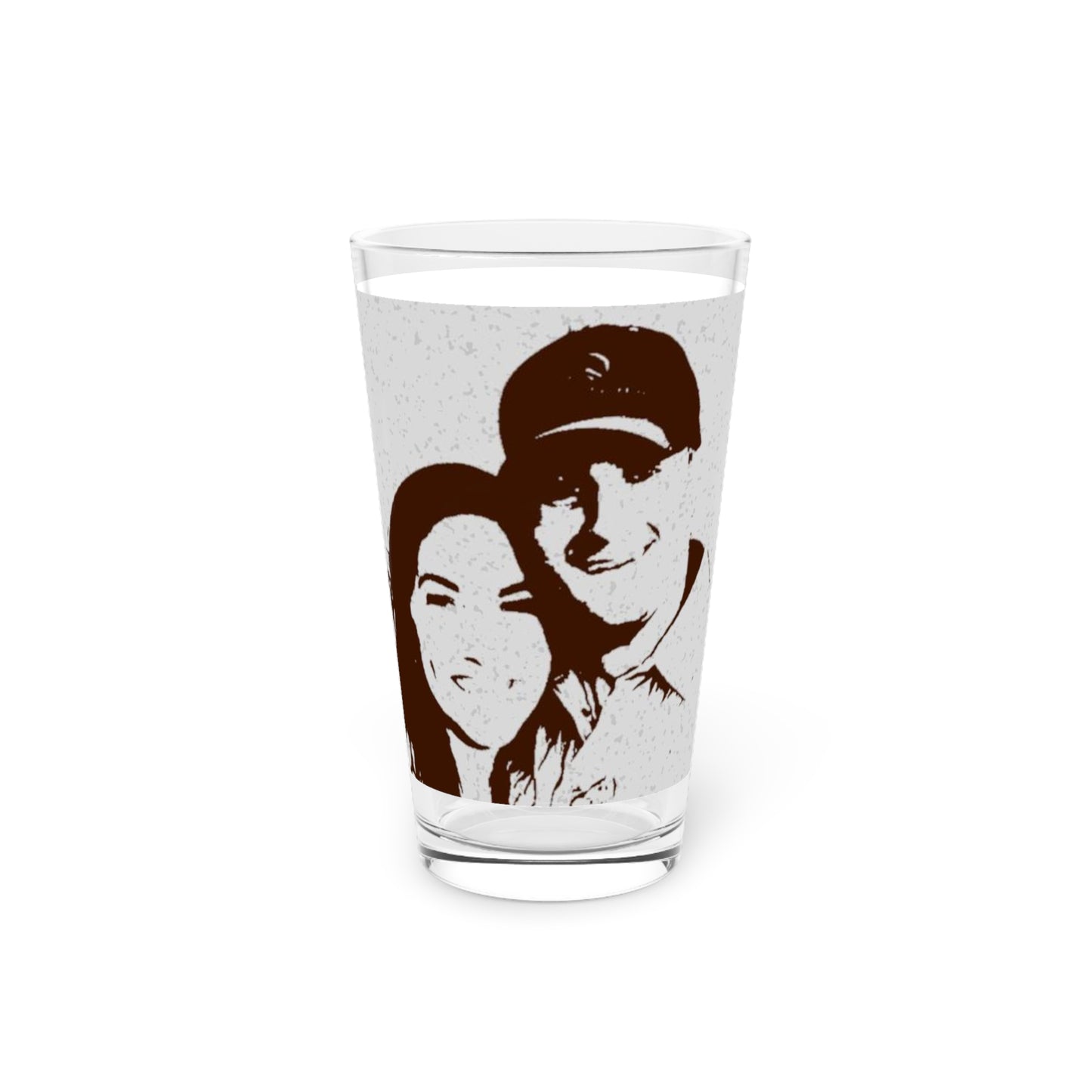 Pint Glass, 16oz ... "The Best Of Friends" ... Original Works ... December 2023 ... Central Idaho, USA.