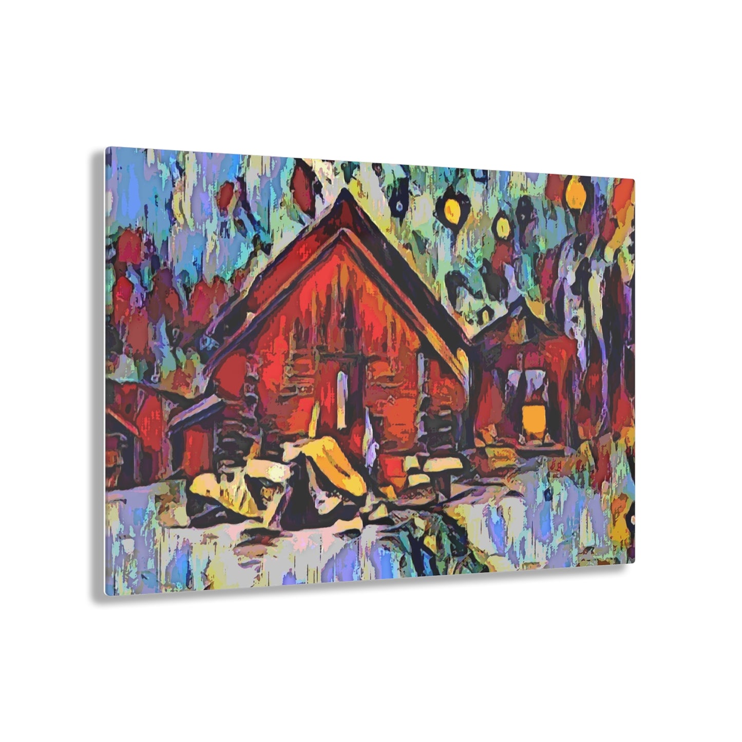 Acrylic Prints ... A Very Abstract "Mountain Winter Scene" ... Original Works. Copyright Phot's Photo_LODA: Les Objets D'Art. December 2023 ...