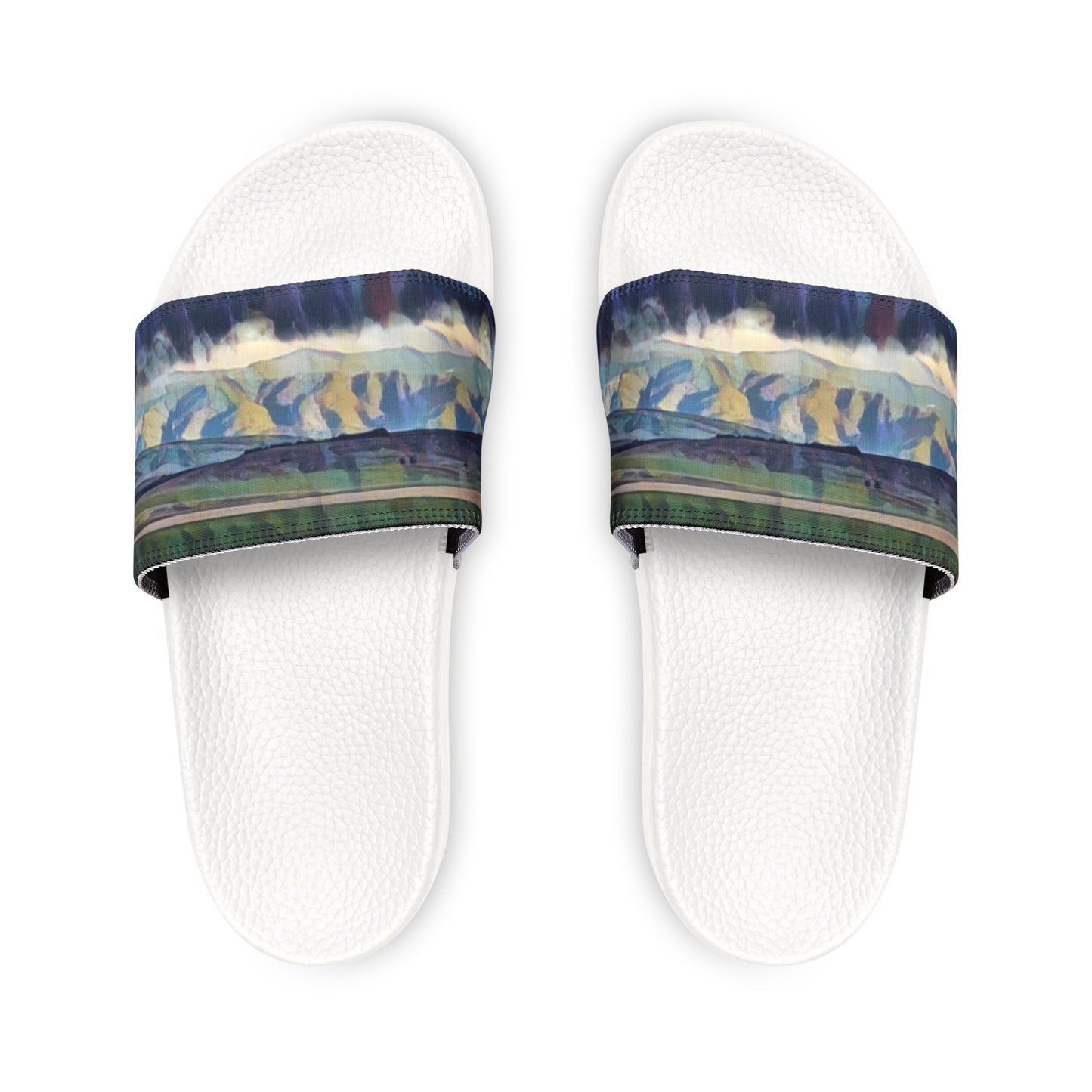 Women's PU Slide Sandals ... On-The-Prairie .. "The Storm Is Brewing" ... Central Idaho: November 2023 ... Original Works ...
