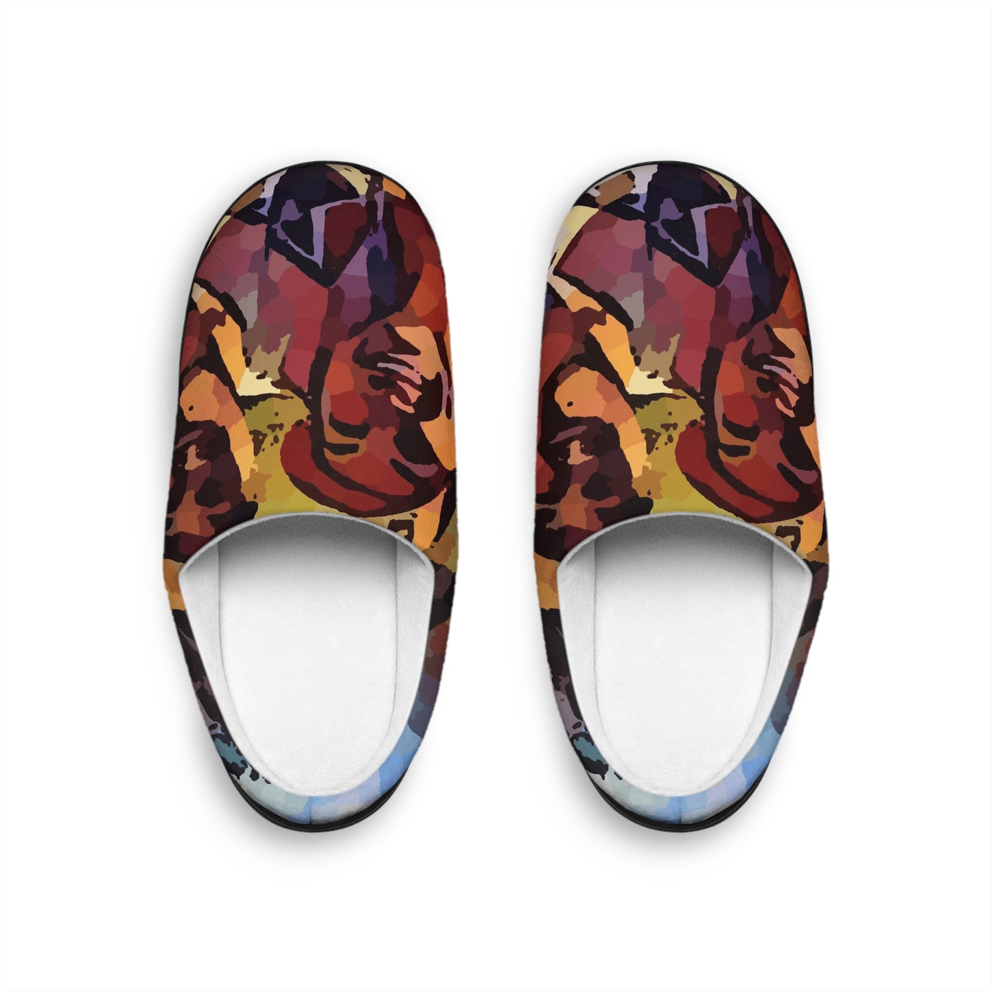 Men's Indoor Slippers .... "The Best Of Friends" ... Original Works ... December 2023 ... Central Idaho, USA.