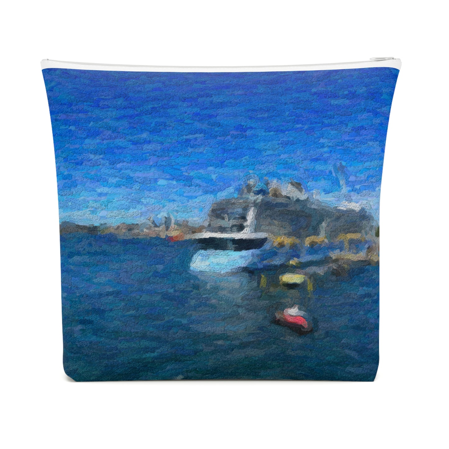 Cotton Cosmetic Bag ... Into Vancouver Harbor We Arrive: Celebrity Edge-Cruise ... Vancouver, British Columbia ... June 2024 ... Original Works