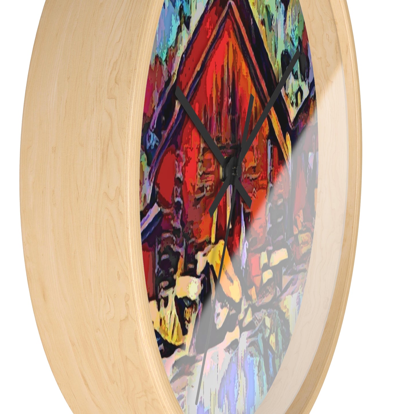 Wall Clock ... A Very Abstract "Mountain Winter Scene" ... Original Works. Copyright Phot's Photo_LODA: Les Objets D'Art. December 2023 ...